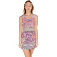 Ramen Kawaii Aesthetic Pink Bodycon Dress by Cemarart
