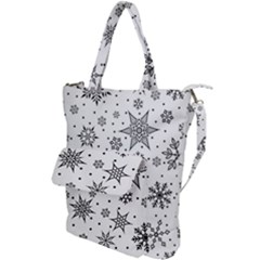 Snowflake-icon-vector-christmas-seamless-background-531ed32d02319f9f1bce1dc6587194eb Shoulder Tote Bag by saad11