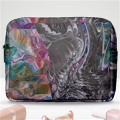 Wing On Abstract Delta Make Up Pouch (large) by kaleidomarblingart
