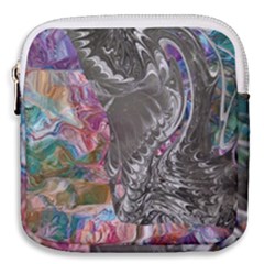 Wing On Abstract Delta Mini Square Pouch by kaleidomarblingart