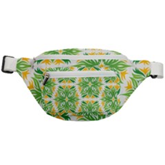 Green Pattern Retro Wallpaper Fanny Pack by Bajindul