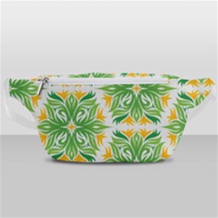 Green Pattern Retro Wallpaper Waist Bag  by Bajindul