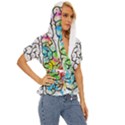 Brain Mind Psychology Idea Drawing Short Overalls Lightweight Drawstring Hooded Top View3