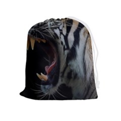 Angry Tiger Roar Drawstring Pouch (xl) by Cemarart
