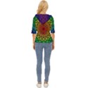 Rainbow Mandala Abstract Pastel Pattern Lightweight Drawstring Hooded Top View4