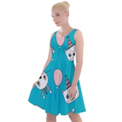 Cat Bunny Knee Length Skater Dress by Grandong