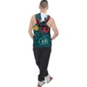 Seamless Pattern Hand Drawn With Vehicles Buildings Road Men s Sleeveless Hoodie View2