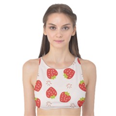 Strawberries Pattern Design Tank Bikini Top by Grandong