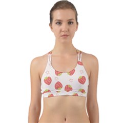Strawberries Pattern Design Back Web Sports Bra by Grandong