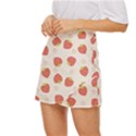 Strawberries Pattern Design Mini Front Wrap Skirt View2