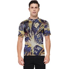 Tardis Doctor Who Pattern Men s Short Sleeve Rash Guard by Cemarart