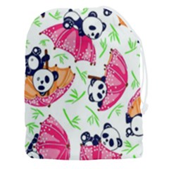 Panda Umbrella Pattern Drawstring Pouch (3xl) by Cemarart