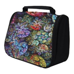 Floral Fractal 3d Art Pattern Full Print Travel Pouch (small) by Cemarart