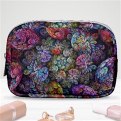 Floral Fractal 3d Art Pattern Make Up Pouch (small) by Cemarart