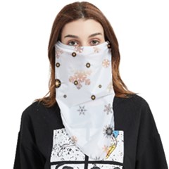 Golden-snowflake Face Covering Bandana (triangle) by saad11
