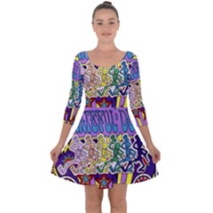 Grateful Dead Quarter Sleeve Skater Dress by Cemarart