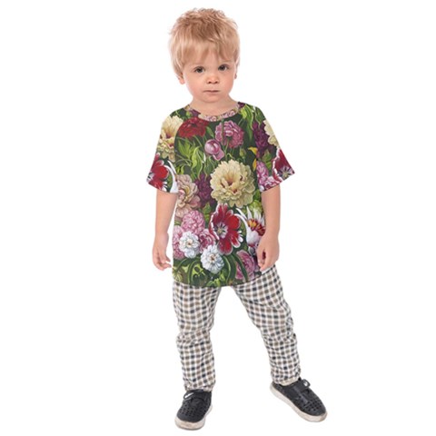 Parrot Painting Flower Art Kids  Raglan T-shirt by Cemarart