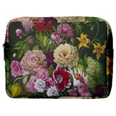 Parrot Painting Flower Art Make Up Pouch (large) by Cemarart