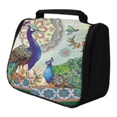 Royal Peacock Feather Art Fantasy Full Print Travel Pouch (small) by Cemarart