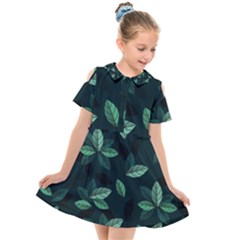 Foliage Kids  Short Sleeve Shirt Dress by HermanTelo