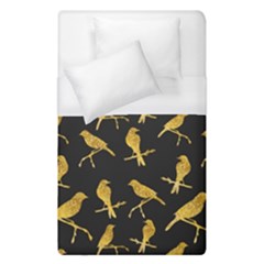 Background With Golden Birds Duvet Cover (single Size) by Ndabl3x