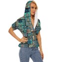 Texture Pattern Abstract Colorful Digital Art Lightweight Drawstring Hooded Top View3
