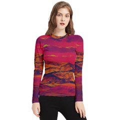 Time Wind Polishpattern Architecture Building City Cityscape Nature Pop-art Pop Surrealism  Retrowave Women s Long Sleeve Rash Guard by Cemarart