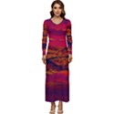 Time Wind Polishpattern Architecture Building City Cityscape Nature Pop-art Pop Surrealism  Retrowave Long Sleeve Longline Maxi Dress View1