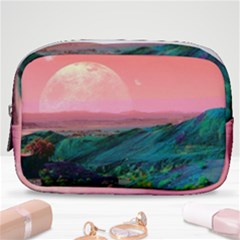 Unicorn Valley Aesthetic Clouds Landscape Mountain Nature Pop Art Surrealism Retrowave Make Up Pouch (small) by Cemarart