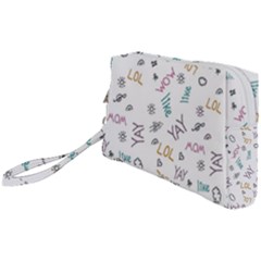 Doodle Pattern Wristlet Pouch Bag (small) by Proyonanggan
