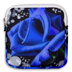 Blue Rose Bloom Blossom Mini Square Pouch by Proyonanggan