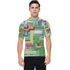 Pixel Map Game Men s Short Sleeve Rash Guard by Cemarart