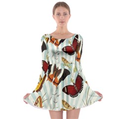 Butterfly-love Long Sleeve Skater Dress by nateshop