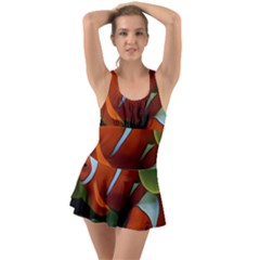 Fish Ruffle Top Dress Swimsuit by nateshop