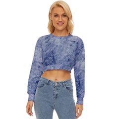 Blue Grunge Texture, Wall Texture, Blue Retro Background Lightweight Long Sleeve Sweatshirt by nateshop