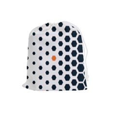 Honeycomb Hexagon Pattern Abstract Drawstring Pouch (large) by Grandong