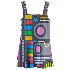 Pattern Geometric Abstract Colorful Arrows Lines Circles Triangles Kids  Layered Skirt Swimsuit by Grandong