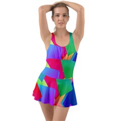 Colors, Color Ruffle Top Dress Swimsuit by nateshop