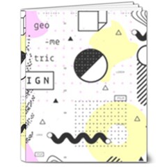Graphic Design Geometric Background 8  X 10  Hardcover Notebook by Grandong