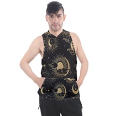 Asian Set With Clouds Moon Sun Stars Vector Collection Oriental Chinese Japanese Korean Style Men s Sleeveless Hoodie by Grandong