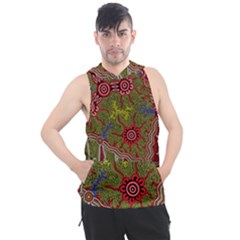 Authentic Aboriginal Art - Connections Men s Sleeveless Hoodie by hogartharts