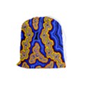 Authentic Aboriginal Art - Emu Dreaming Drawstring Pouch (Large) View1