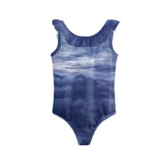 Majestic Clouds Landscape Kids  Frill Swimsuit by dflcprintsclothing