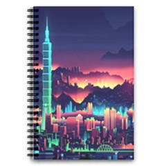Cityscape Building Painting 3d City Illustration 5 5  X 8 5  Notebook by Bedest