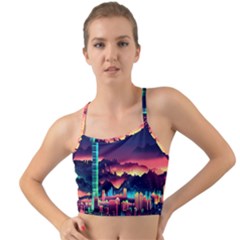 Cityscape Building Painting 3d City Illustration Mini Tank Bikini Top by Bedest