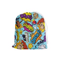 Graffiti Word Seamless Pattern Drawstring Pouch (large) by Bedest