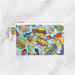 Graffiti Word Seamless Pattern Canvas Cosmetic Bag (small) by Bedest
