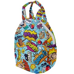 Graffiti Word Seamless Pattern Travel Backpack by Bedest