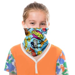 Graffiti Word Seamless Pattern Face Covering Bandana (kids) by Bedest