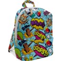 Comic Elements Colorful Seamless Pattern Zip Up Backpack View2